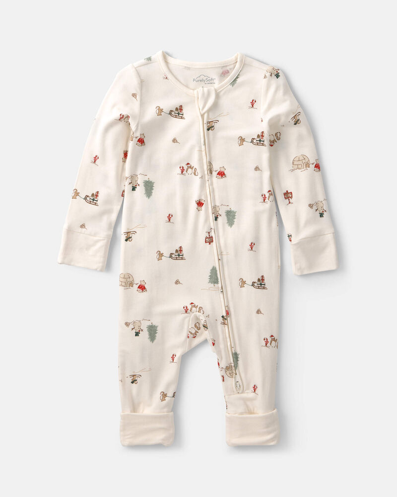 Baby North Pole PurelySoft™ 2-Way Zip Sleepers – Cream