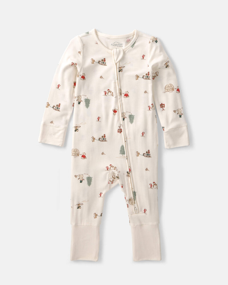 Baby North Pole PurelySoft™ 2-Way Zip Sleepers - Cream - Image 2