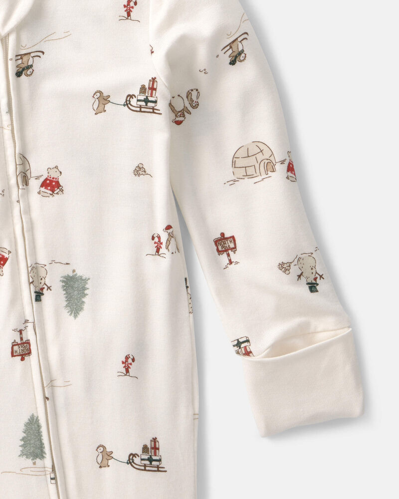Baby North Pole PurelySoft™ 2-Way Zip Sleepers - Cream - Image 3