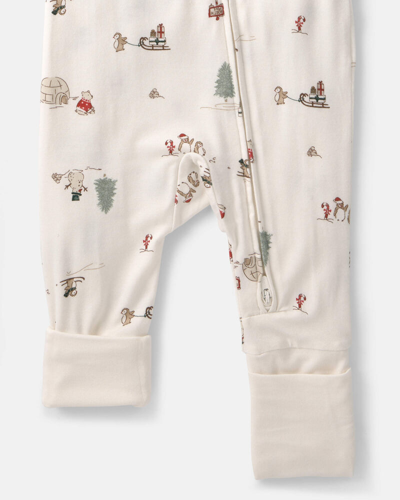 Baby North Pole PurelySoft™ 2-Way Zip Sleepers - Cream - Image 4
