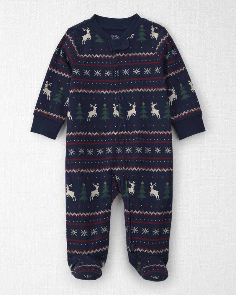 Baby Organic Cotton Fair Isle Sleepers