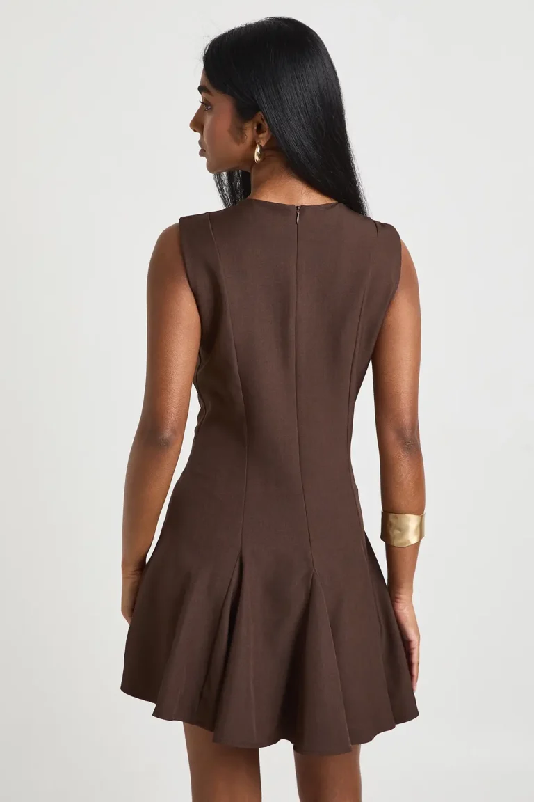Fit & Flare Tailored Mini Dress - Image 2
